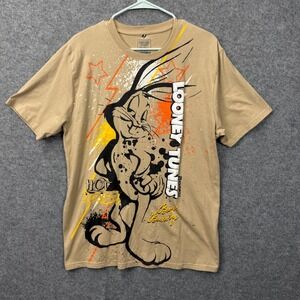 Southpole Looney Tunes Bugs Bunny Graphic Shirt Mens XL Tan Hot Moves Streetwear